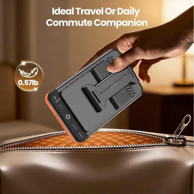 Alt view image 7 of 7 - Gifts for Men and Women, 5000mAh Charging Phone Stand with Bluetooth Speaker Valentines Day Gifts for Him Foldable Phone Holder Birthday Gift for Husband,Wife,Dad,Mom,Teens