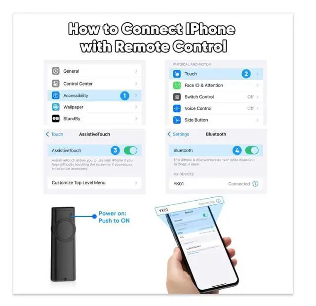 Alt view image 3 of 7 - Phone Stand with Speaker with Bluetooth 5.3,Phone Stand with Remote Control & Adjustable Height/Angle,Non-Slip Silicone Base,Portable for Home/Office/Outdoor,Gifts for Men Women Teens Parents