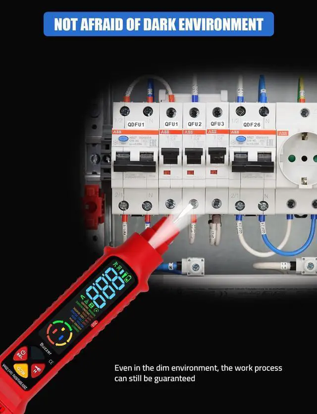Alt view image 7 of 7 - 2-in-1 Voltage Tester & Outlet Tester, Dual Range AC 2-440V 50Hz-60Hz with LCD Display, Circuit Breaker Finder & Tracer Kit for Accurate Electrical DetectionNo Batteries Included