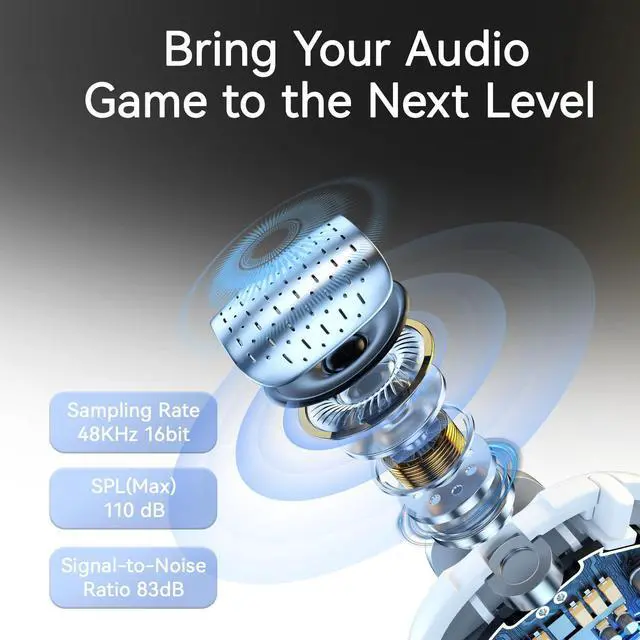 Alt view image 2 of 7 - A30 Tiny Mic Magnetic (White), Wireless Lavalier Microphone Mini Size, Noise Cancellation, 164 ft Range, 20H Battery Life, Lapel Microphone for Video Recording, DSLR, iPhones, Android, PC