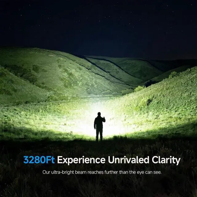 Alt view image 2 of 7 - Rechargeable Flashlight 99,000 High Lumens Flashlights, 2 Pack Super Bright LED Flashlight Powered Flash Light with 5 Light Mode, Powerful Handheld Flash Light for Home, Camping