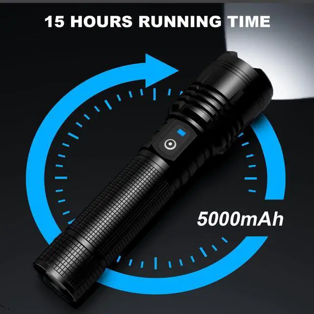 Alt view image 5 of 7 - Rechargeable Flashlights 3 Pack, Super Bright 99000 High Lumens Led Flashlight, 5 Modes Linternas Waterproof Flash Light, Powerful Handheld Flashlights for Home Camping Emergencies