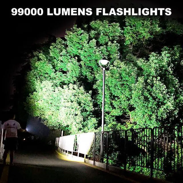 Alt view image 2 of 7 - Rechargeable Flashlights 99,000 Lumen High Lumens 2 Pack, Suoer Bright Led Flashlight with 5 Modes & 18H Runtime, IPX7 Waterproof Powerful Flash Light Handheld Flashlights for Home Camping Hiking