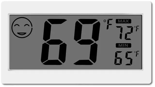 Main image of Digital Thermometer Indoor Hygrometer Room Temperature Monitor Humidity Gauge with Big Screen Stand Wall Hanging Magnet Greenhouse House Kitchen Car