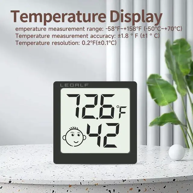 Alt view image 4 of 7 - Mini Humidity Meter Hygrometer 6 Pack Room Thermometer Indoor Digital Temperature and Humidity Monitor (Black)