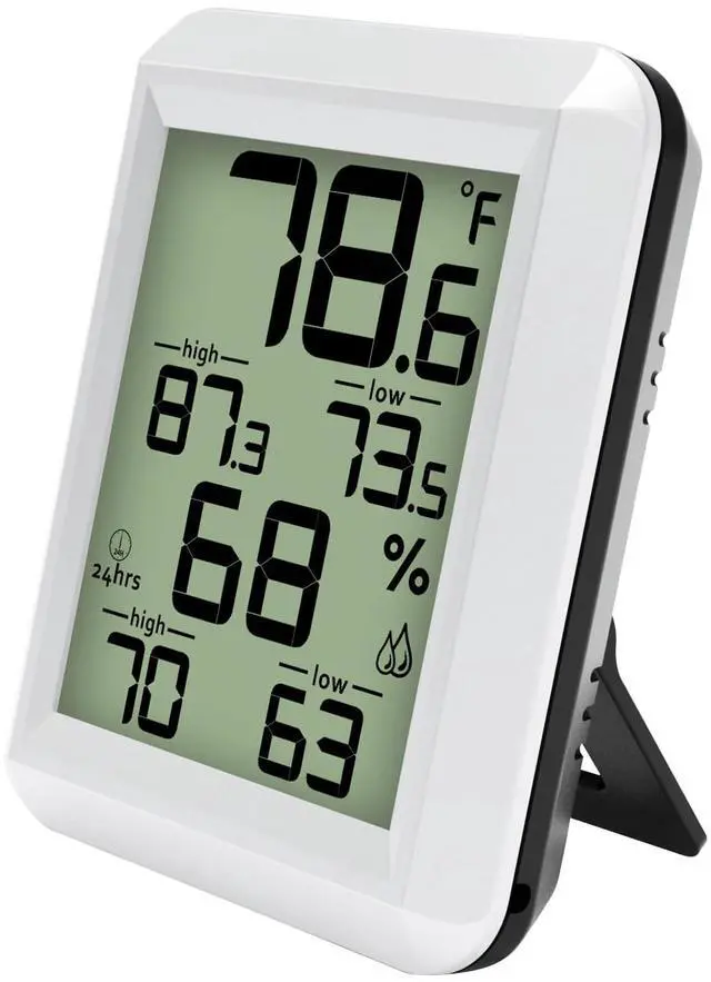 Main image of Indoor Hygrometer Thermometer, Digital Humidity Meter Temperature Gauge with Min/Max, / Switch for Home, Baby Room, Kitchen, Greenhouse