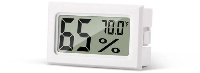 Main image of Mini Hygrometer Indoor Humidity Meter, Digital Humidity Gauge Indoor Thermometer () for Home, Office, Reptile, Car, Greenhouse, Lab, Terrarium, Cellar, Humidors A02 White