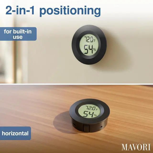 Alt view image 7 of 7 - 3 x Digital Hygrometer Thermometer for Indoor Mini Humidity Meter with Accurate Sensor Temperature and Humidity Monitor for Home, Humidor, Reptile Tank Fahrenheit () /Celsius()