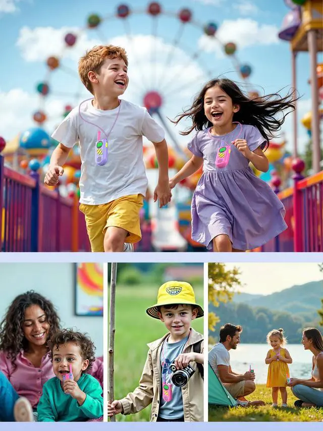 Alt view image 6 of 6 - Walkie Talkies for Kids, Rechargeable Long Range 2 Pack, Kids Toys for Boys Girls Ages 3-12, 2 Way Radio Toy, Outdoor Adventure Toys, Camping Hiking Gear, Birthday Gifts for Kids