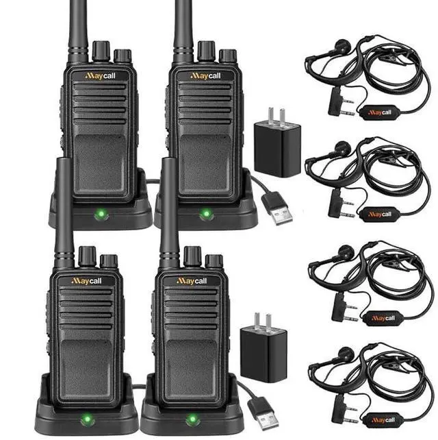 Main image of MC-528 4 Pack Walkie Talkies for Adults, Two Way Radio with Earpiece, 2 Way Radio Long Range 1200mAh Battery Rechargeable Portable FRS Walkie Talkie with USB Charging Base