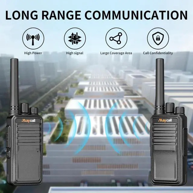 Alt view image 2 of 7 - MC-528 4 Pack Walkie Talkies for Adults, Two Way Radio with Earpiece, 2 Way Radio Long Range 1200mAh Battery Rechargeable Portable FRS Walkie Talkie with USB Charging Base