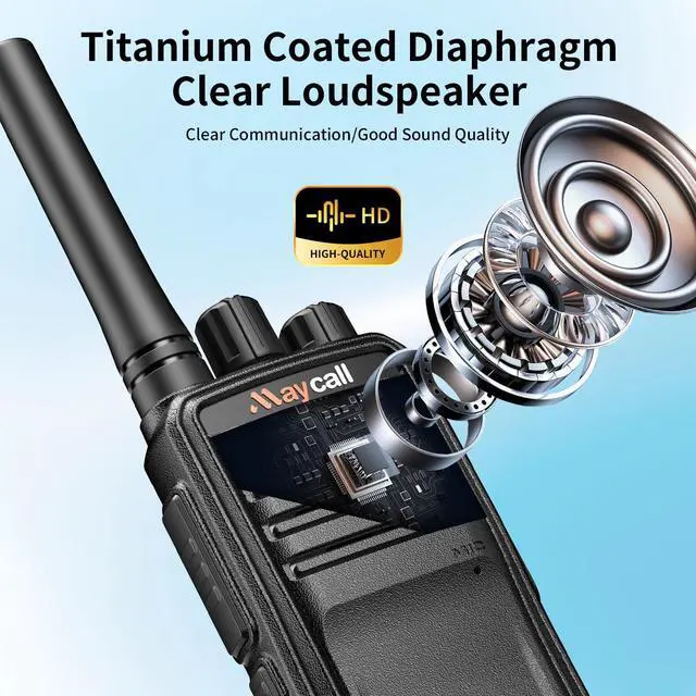 Alt view image 5 of 7 - MC-528 4 Pack Walkie Talkies for Adults, Two Way Radio with Earpiece, 2 Way Radio Long Range 1200mAh Battery Rechargeable Portable FRS Walkie Talkie with USB Charging Base