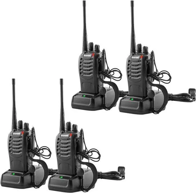 Main image of Walkie Talkies Long Range for Adults with Earpieces,16 Channel Walky Talky Rechargeable Handheld Two Way Radios with Flashlight Li-ion Battery and Charger 4 Pack