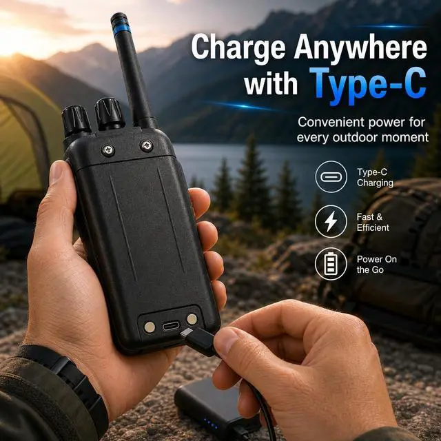 Alt view image 3 of 7 - Two Way Radios Long Range Walkie Talkies for Adults,16 Channel Handheld 2 Way Radio Rechargeable with Flashlight Li-ion Battery and Charger, 4 Pack