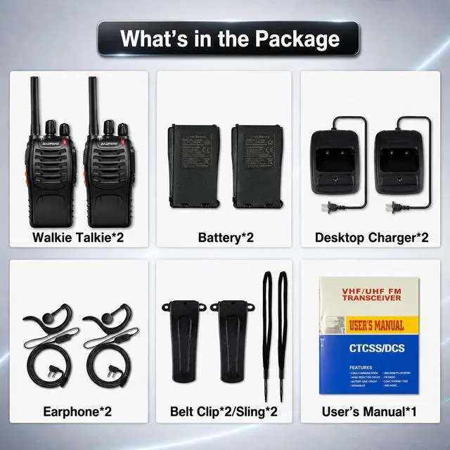 Alt view image 5 of 7 - Two Way Radios Long Range Walkie Talkies for Adults,16 Channel Handheld 2 Way Radio Rechargeable with Flashlight Li-ion Battery and Charger, 4 Pack
