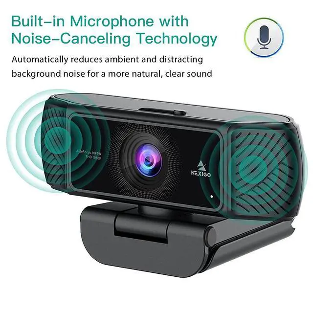 Alt view image 3 of 5 - N680 1080P Business Webcam with Microphone, Software and Privacy Cover, AutoFocus, Streaming USB Web Camera, for Online Class, Zoom Meeting Skype Facetime Teams, PC Mac Laptop Desktop