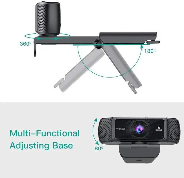 Alt view image 5 of 5 - N680 1080P Business Webcam with Microphone, Software and Privacy Cover, AutoFocus, Streaming USB Web Camera, for Online Class, Zoom Meeting Skype Facetime Teams, PC Mac Laptop Desktop
