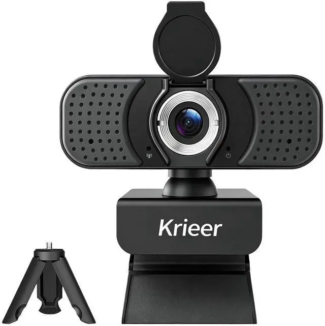 Main image of 1080P HD Webcam with Dual Mics &Rotatable Tripod,Privacy Cover for Pc/Laptop, Usb Computer Camera Plug & Play with Auto Light Correction for Video Calls, Live Streaming Gaming & Online Meetings