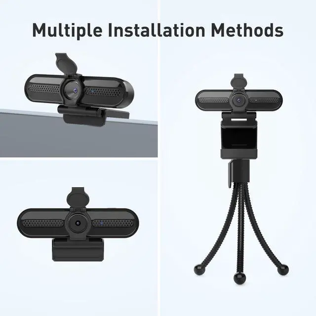 Alt view image 7 of 7 - 2K Webcam with Microphone, 78°FOV FHD PC Camera with 2K/30fps, Privacy Cover, Plug & Play USB Web Cam, Autofocus, 1080P/60fps External Webcam for PC, Computer Web Camera for Laptop, Mac, Zoom