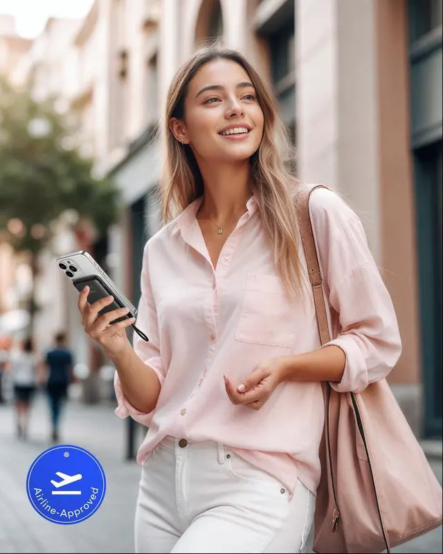 Alt view image 6 of 7 - Ultra Slim Portable Charger 10000 mah, 20W PD Small Power Bank Compact with Built-in USB C Cable Flight-Safe Travel Essential Battery Pack for iPhone 17/16/15 Samsung A16 S24 Android - Black