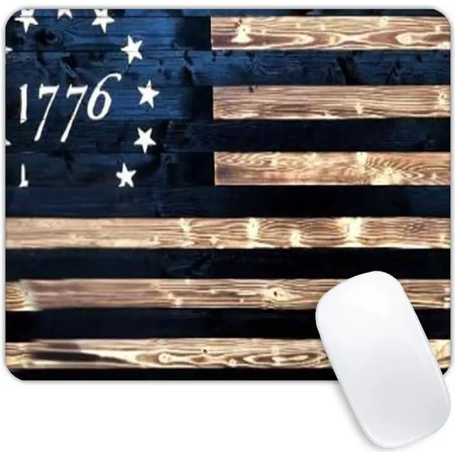 Main image of 1776 Vintage American Flag Mouse pad Customized Mousepad Non-Slip Rubber Base Mouse Pads for Computers Laptop Office Desk Accessories Mouse pad
