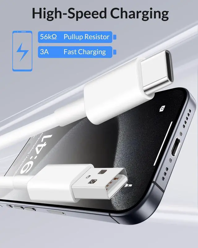 Alt view image 4 of 7 - Car Carplay for iPhone 17 16 15 Charger Cord, 2 Pack 3FT USB A to USB C for iPhone 17/17 Pro Max/Air/16/15/Pro Max/Plus USBC Cable, iPad Pro 13/12.9/11, iPad 10th/Mini, Air 5/4th Gen Car Charger Cable