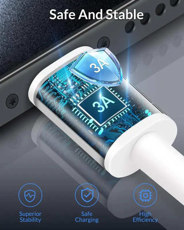 Alt view image 7 of 7 - Car Carplay for iPhone 17 16 15 Charger Cord, 2 Pack 3FT USB A to USB C for iPhone 17/17 Pro Max/Air/16/15/Pro Max/Plus USBC Cable, iPad Pro 13/12.9/11, iPad 10th/Mini, Air 5/4th Gen Car Charger Cable