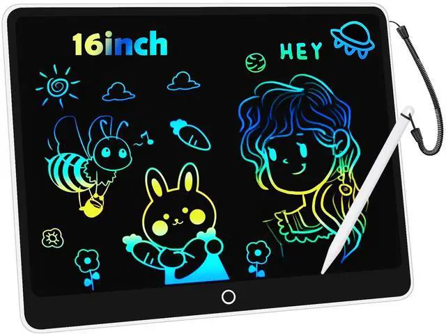 Main image of LCD Writing Tablet Doodle Board, 16inch Colorful Drawing Tablet Writing Pad, Kids Travel Essentials, Toddler Toys for 3 4 5 6 7 8 Year Old Girls Boys- Christmas and Birthday Gifts
