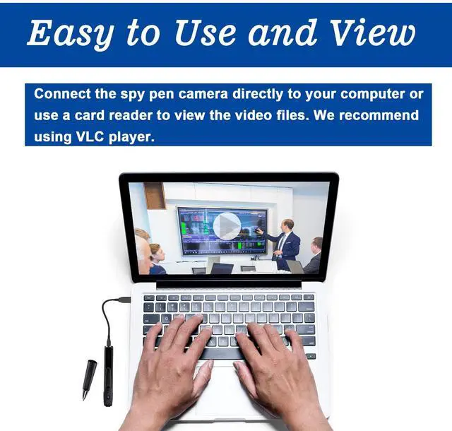 Alt view image 4 of 6 - Hidden Spy Camera Pen, Nanny Camera, Portable Security Cam with Loop Recording, No WiFi up to 32GB SD Card(Not Included)