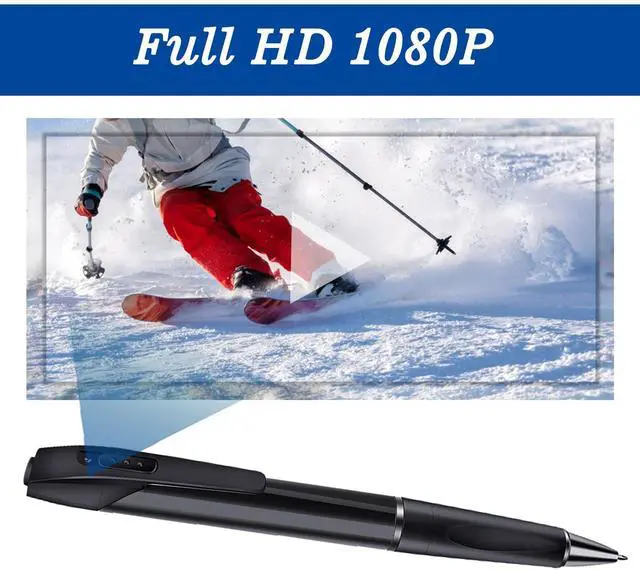 Alt view image 2 of 6 - Hidden Spy Camera Pen, Nanny Camera, Portable Security Cam with Loop Recording, No WiFi up to 32GB SD Card(Not Included)