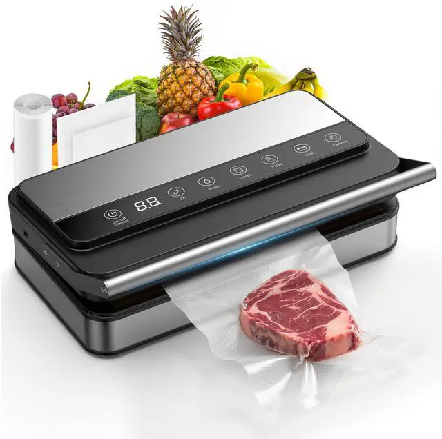 Main image of 85Kpa Food Vacuum Sealer with Digital Timer, Built-in Cutter, and Storage Box