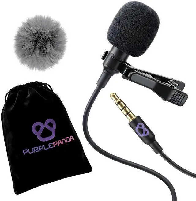 Main image of Wired Lavalier Microphone Omnidirectional Attachable Lapel Mic Compatible with GoPro, DJI, Insta360, Tablet, iPad, DSLR, Camera, Ideal for Social Media Content Creators