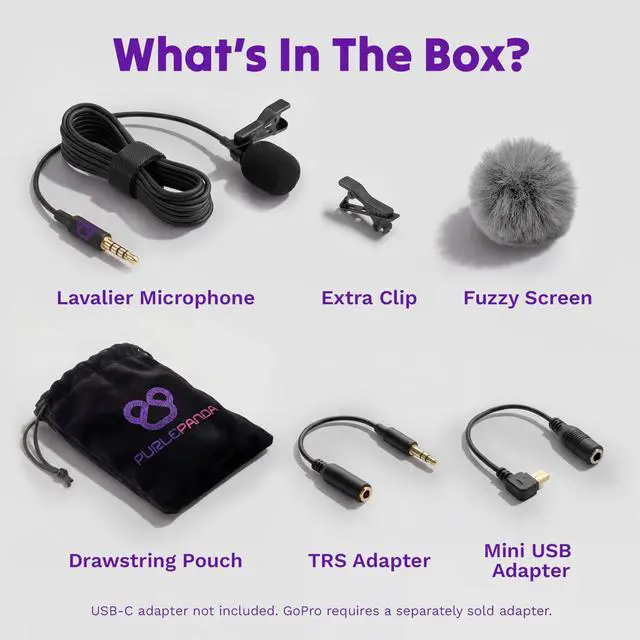 Alt view image 5 of 7 - Wired Lavalier Microphone Omnidirectional Attachable Lapel Mic Compatible with GoPro, DJI, Insta360, Tablet, iPad, DSLR, Camera, Ideal for Social Media Content Creators
