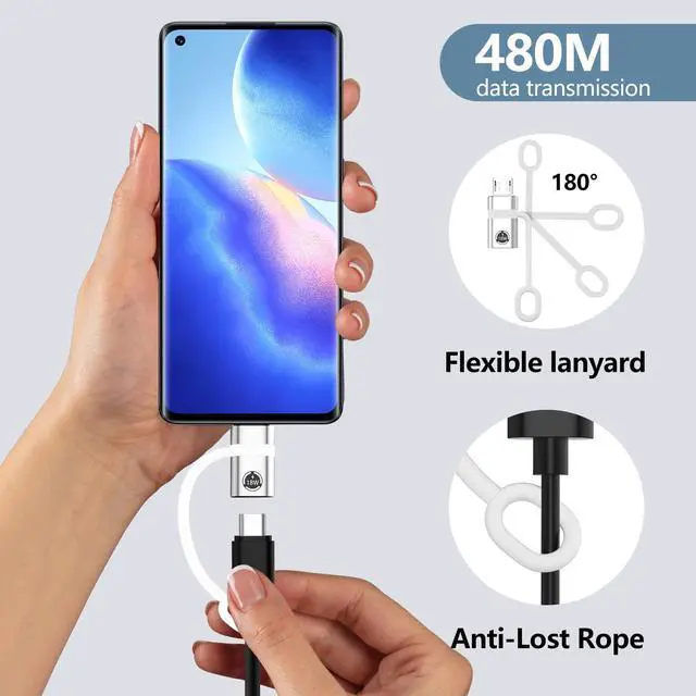 Alt view image 2 of 5 - USB-C to Micro USB Adapter, 4-Piece Set, Supports 18W Fast Charging and Data Transfer, Suitable for USB-C Socket to Micro Plug Adapters, Not Suitable for Headphones, Silver.