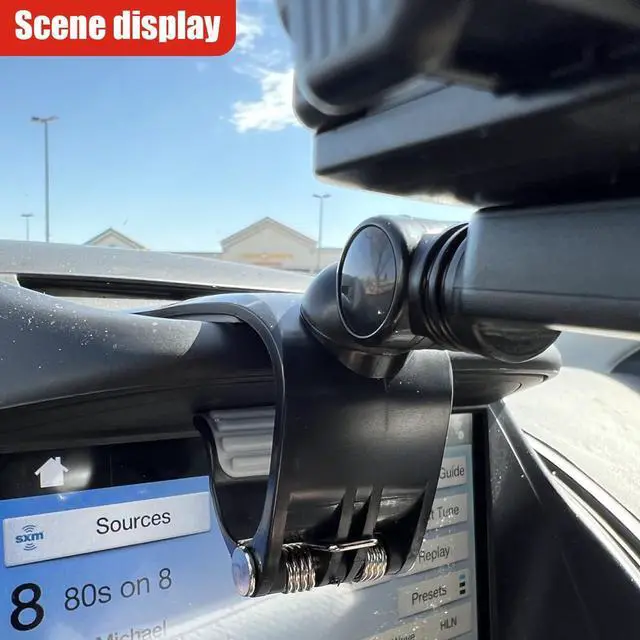 Alt view image 6 of 6 - Car Phone Mount, 360° Rotatable ABS Auto Rearview Mirror Cellphone Bracket Clip with Non-Slip Base, Multifunctional Vehicle Interior Dash Phone Holder for 3 to 7 Inch Smartphones