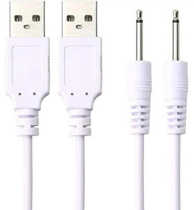 Main image of 2 Pack 2.5mm Massager ChargerDC Charger Replacement DC Charging Cable Set Compatible with,Compatible with Beauty Instrument USB Charger Cords