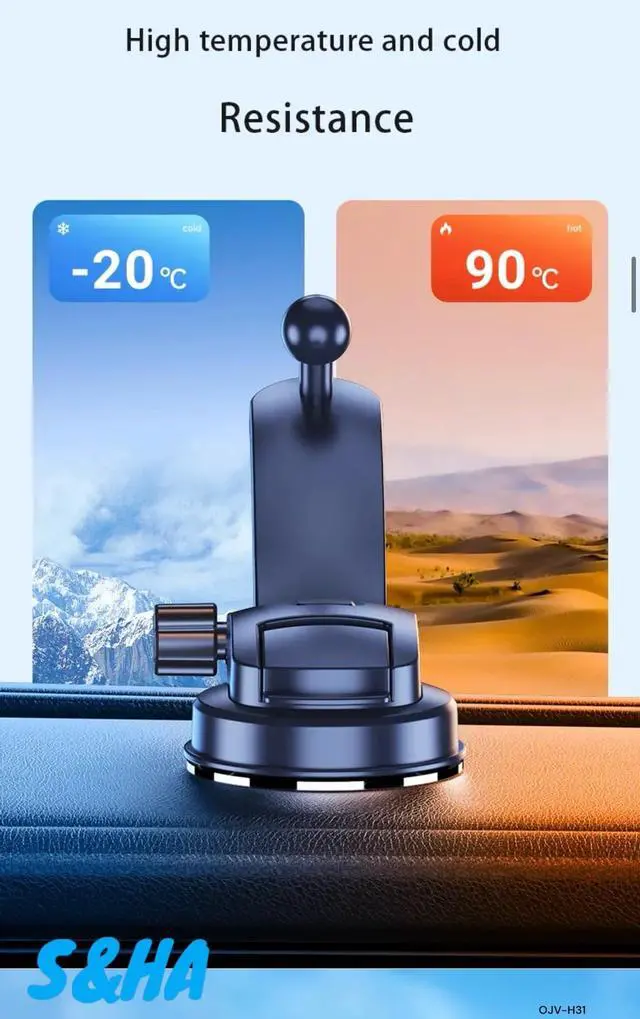 Alt view image 3 of 5 - S&HA.Universal Cell Phone Mount for Car with 360° Rotatable Head with Suction Cup for iPhone 15/14/13, Samsung Phone. LG, HTC, Motorola, BlackBerry, Nokia, Works for Most Phones and Cars.