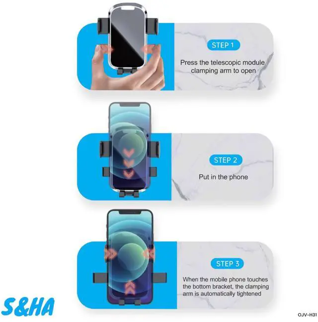 Alt view image 5 of 5 - S&HA.Universal Cell Phone Mount for Car with 360° Rotatable Head with Suction Cup for iPhone 15/14/13, Samsung Phone. LG, HTC, Motorola, BlackBerry, Nokia, Works for Most Phones and Cars.