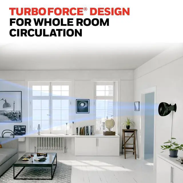 Alt view image 7 of 7 - TurboForce Air Circulator, Small Tabletop Fan, Quiet Personal Fan for Home or Office, 3 Speeds, 90 Degree Pivoting Head, Black, HT900 | Quiet Personal Fan for Home or Office