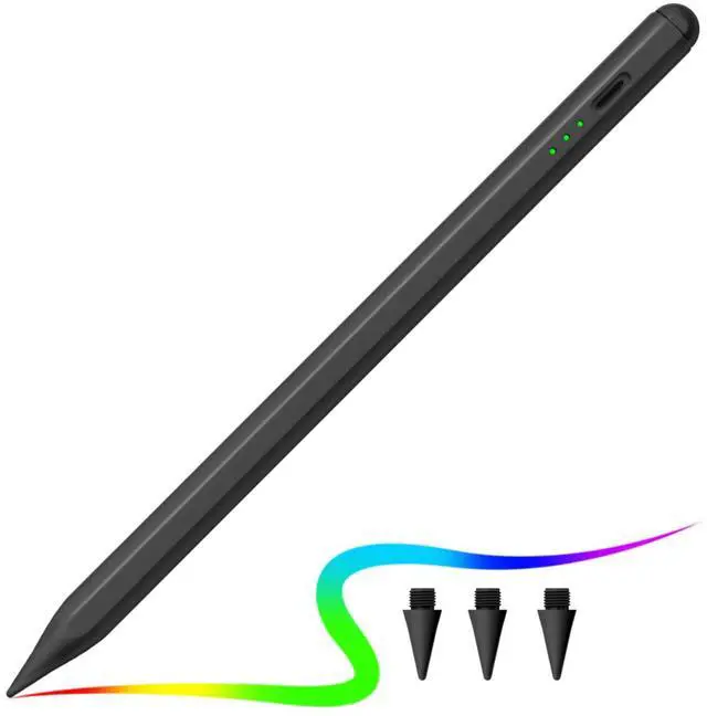 Main image of Stylus Pen for Apple Ipad Pencil - Stylus for iPad 7th 8th 9th 10th A16 Generation Palm Rejection for Apple Pen 2018-2025 Ipad Air 3rd 4th 5th M2 M3 Gen Mini A17 6th 5th iPad Pro M4 11&12.9 inch Black
