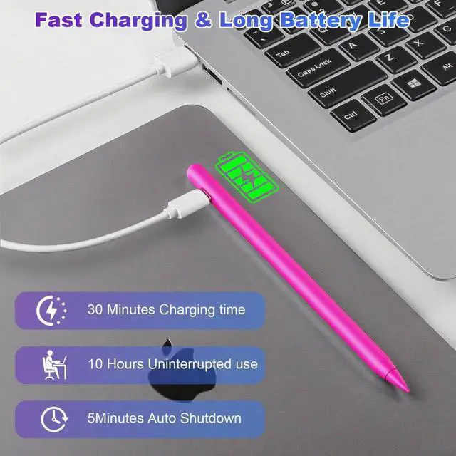 Alt view image 7 of 7 - Pen for iPad A16 11th/10th Palm Rejection & Fast Charging Pen 2025-2018 Stylus Pencil for iPad 11th/A16/10/9/8/7/6th,Pro 12.9/11/13 inch M4,Air M2/M3/5/4/3,Mini A17/5th/6th