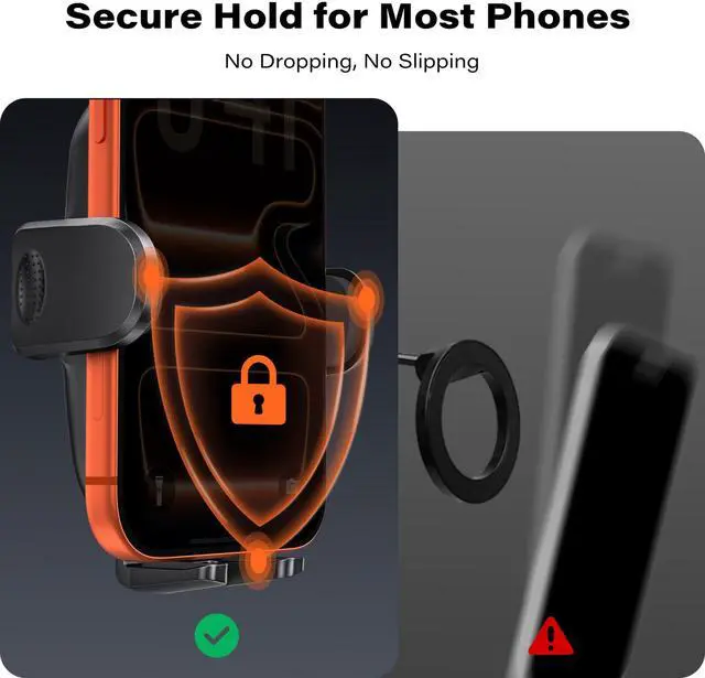 Alt view image 3 of 7 - Car Phone Holder, Gel-Lock Strong Suction Phone Holders for Your Car Dashboard/Windshield, Dual-Axis Damping Arm, Ultra Stable Easy Clamp Car Phone Mount Stand for iPhone, Samsung, Google