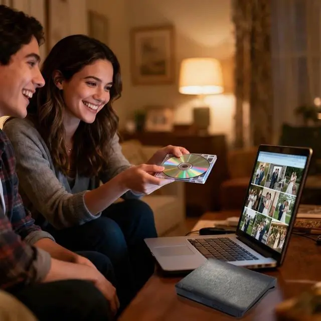 Alt view image 5 of 6 - External CD DVD Drive, USB-A & USB-C CD Burner for Laptop, PC & Mac