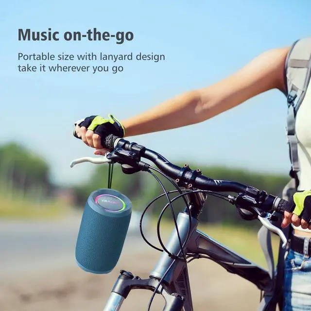 Alt view image 5 of 6 - Bluetooth Speaker, Portable Speaker for Beach, IP67 Wterproof, 20W Parlantes Bluetooth, Wireless Outdoor/Home Use, Loud Stereo Sound, Dual Pair, BT5.2/ USB/TF Card/AUX, for Outdoor Home-Blue