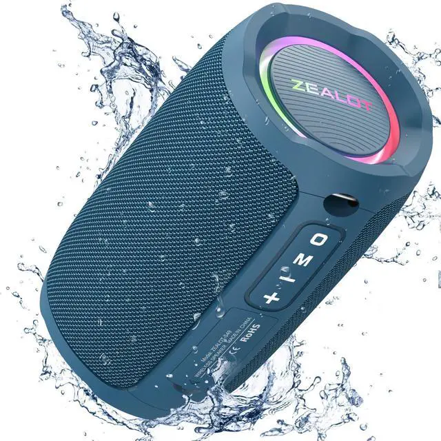 Main image of Bluetooth Speaker, Portable Speaker for Beach, IP67 Wterproof, 20W Parlantes Bluetooth, Wireless Outdoor/Home Use, Loud Stereo Sound, Dual Pair, BT5.2/ USB/TF Card/AUX, for Outdoor Home-Blue