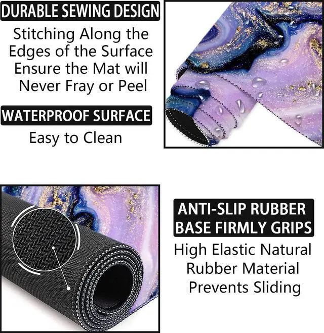 Alt view image 5 of 7 - Mouse Pad with Wrist Rest, Large Mouse Pad, Ergonomic Gaming Desk Pad Keyboard Wrist Rest Set, 4-in-1 Desk Mat Keyboard Mat for Home, Office