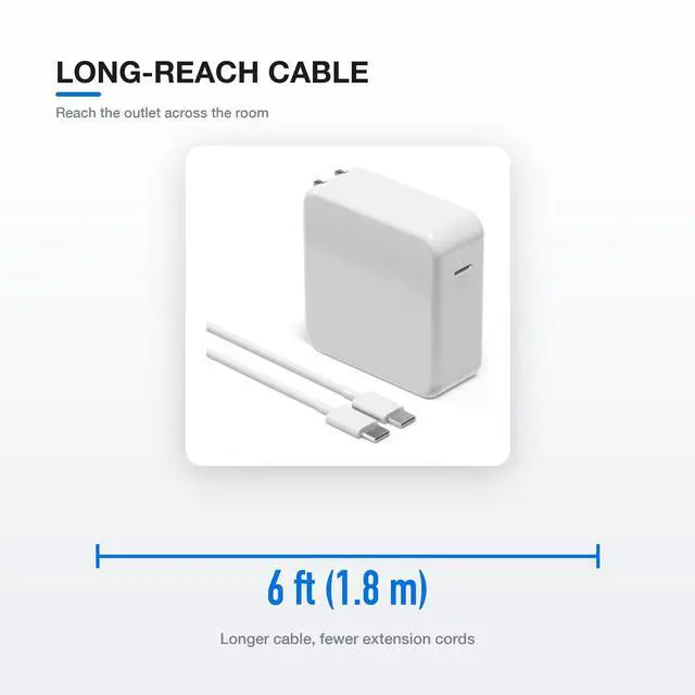 Alt view image 3 of 7 - 100W USB C Charger Compatible with MacBook Pro 16,15,14,13 Inch 2023 2022 2021, Air 13,13.6,15 Inch