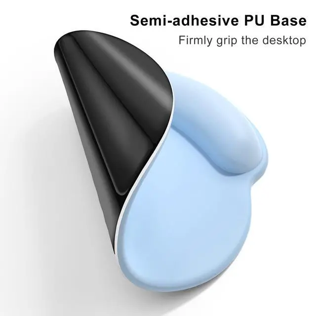 Alt view image 4 of 7 - Large Gaming Mouse Pad, Mouse Pads with Wrist Rest Wrist Support, 4in1 Big XXL Desk Mat Desk Pad + Ergonomic MousePad + Memory Foam Keyboard Mat Wrist Rest + Coaster Set for Computer,Sky Blue