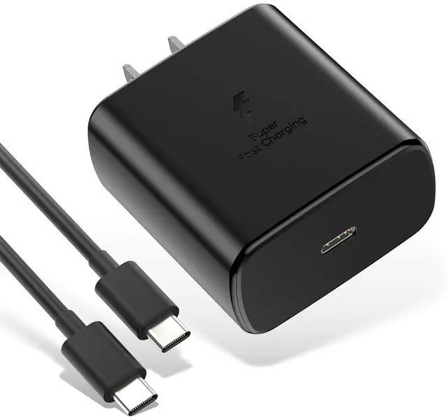 Main image of for Samsung Super Fast Charger USB Type C 45W Charging Block PD PPS for Samsung Galaxy S26 S25 S24 S23 S22 Ultra Plus S20 Tab S8 S7 Fe S21 A25 A53 A52 Z Fold Flip 3 4 5G 6.6ft 100W USB-C Cable Black