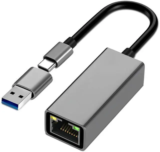 Main image of USB Ethernet Adapter USB C Hub for Mac Tablets PC, Ethernet Adapter to USB-C Laptop 1 Gigabit for MacBook Pro/Air Surface, USBC Hub Dongle Compatible for Thunderbolt 3/4 to RJ45 Network100/1000Mbps